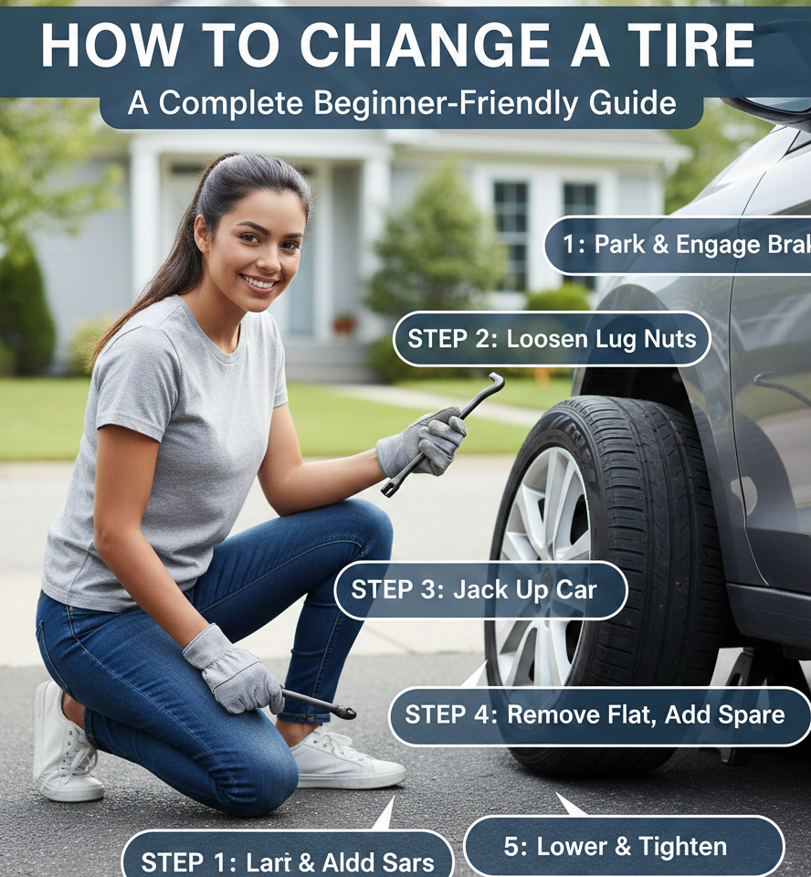 How to Change a Tire A Complete Beginner-Friendly Guide